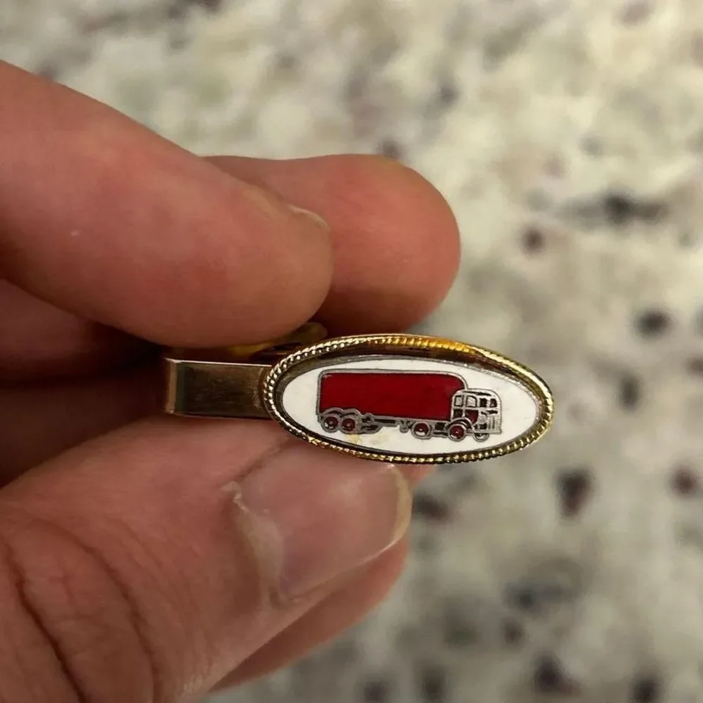 Tie Clip‎ Union Trucker Award Gold Tone H1